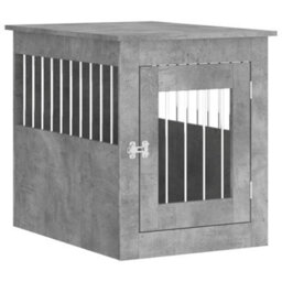 Walplus Concrete Grey Dog Crate Furniture 55X75X65 Cm Engineered Wood End Table - thumbnail 2