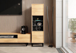 Display Cabinet  Sideboard Cabinet Cupboard Tv Stand Living Room Oak - thumbnail 4