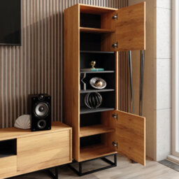 Display Cabinet  Sideboard Cabinet Cupboard Tv Stand Living Room Oak - thumbnail 3