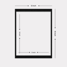 Ak Frames 12X16 Black Picture Mounts To Fit 14X11 Aperture Size - Mount Board Only (No Frame Included) - thumbnail 3