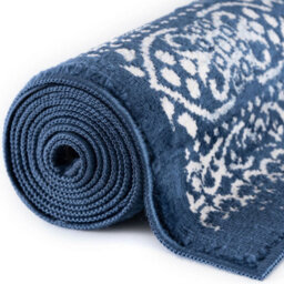 The Rugs Montana Blue Oriental Area Rug And Runner Soft Durable Pet Friendly Easy To Clean Living Room Bedroom Hallway 3716Bl - thumbnail 6