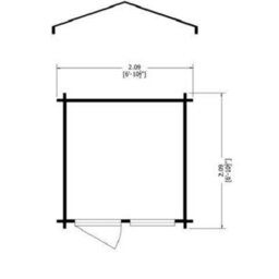 Shire Avesbury Log Cabin Home Office Garden Room Approx 7 X 7 Feet - thumbnail 5