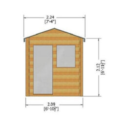 Shire Avesbury Log Cabin Home Office Garden Room Approx 7 X 7 Feet - thumbnail 4