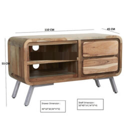 Buttercup Farm Aspen Medium Tv Cabinet - Metal/wood - L45 X W110 X H55 Cm - thumbnail 3