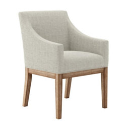 Where Saints Go Ltd Billy Dining Chair, Bisque Linen Effect Fabric, Brushed Natural Wood Frame By Where Saints Go - thumbnail 4