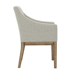 Where Saints Go Ltd Billy Dining Chair, Bisque Linen Effect Fabric, Brushed Natural Wood Frame By Where Saints Go - thumbnail 5