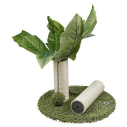 Urbn-Living Urbnliving 50Cm Height Cat Scratch Post Green Tree On Stand With Hanging Ball Kitten Claws Durable Scratcher Play Toy Mat - thumbnail 3