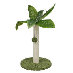 Urbn-Living Urbnliving 50Cm Height Cat Scratch Post Green Tree On Stand With Hanging Ball Kitten Claws Durable Scratcher Play Toy Mat - thumbnail 2