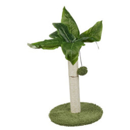 Urbn-Living Urbnliving 50Cm Height Cat Scratch Post Green Tree On Stand With Hanging Ball Kitten Claws Durable Scratcher Play Toy Mat - thumbnail 4