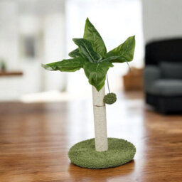 Urbn-Living Urbnliving 50Cm Height Cat Scratch Post Green Tree On Stand With Hanging Ball Kitten Claws Durable Scratcher Play Toy Mat
