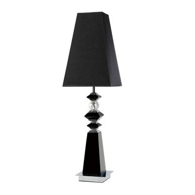 Luminosa Lighting Luminosa (Dh) Galata Table Lamp E27 Black Shade Black/crystal - image 1