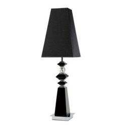 Luminosa Lighting Luminosa (Dh) Galata Table Lamp E27 Black Shade Black/crystal - thumbnail 1