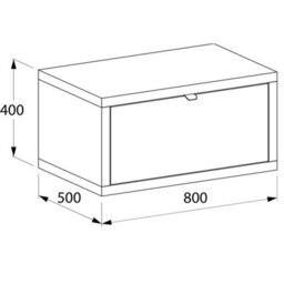 Affine 800mm Countertop Bathroom Vanity Unit Fluted Basin Sink Wall Hung Soft Close Oak - thumbnail 7