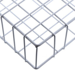 2Pcs Simple Wire Magazine Newspaper Basket Wall Mounted Post Storage Rack Holder - 1X White - thumbnail 5
