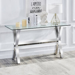 Furniture in Fashion Parini Extending High Gloss Dining Table In Black With Glass Top - thumbnail 2