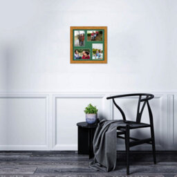 AK Frames 12X12 Oak Classic Multi Photo Frame With Emerald Mount - Holds 4 Apertures (4X) 6X4 Photos - thumbnail 3