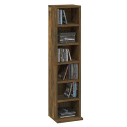 Vidaxl Cd Cabinet Smoked Oak 21X20X88 Cm Engineered Wood - thumbnail 4