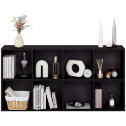 Lassic Vida Designs 8 Cube Storage Unit Shelving Bookcase Display Organiser - Modern Cube Shelf For Living Room, Bedroom, Office, Black - thumbnail 4