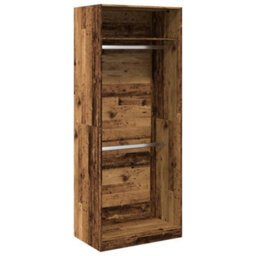 Berkfield Wardrobe Old Wood 80X50X200 Cm Engineered Wood - thumbnail 2