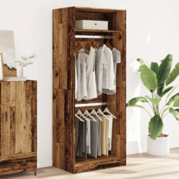 Berkfield Wardrobe Old Wood 80X50X200 Cm Engineered Wood - thumbnail 3