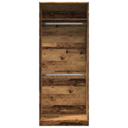 Berkfield Wardrobe Old Wood 80X50X200 Cm Engineered Wood - thumbnail 4