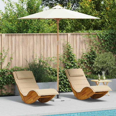 Berkfield Garden Parasol Cream White 240 X 240 X 260 Cm Bamboo - image 1