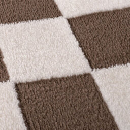 The Rugs Loft Taupe And Ivory Checkerboard Living Room Area Rug And Runners Soft Pile - thumbnail 5