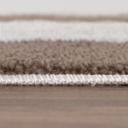 The Rugs Loft Taupe And Ivory Checkerboard Living Room Area Rug And Runners Soft Pile - thumbnail 7