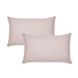 Catherine Lansfield Pillowcases Easy Iron Percale Standard 50X75Cm Pack Of 2 Pillow Cases With Envelope Closure Blush Pink - thumbnail 3