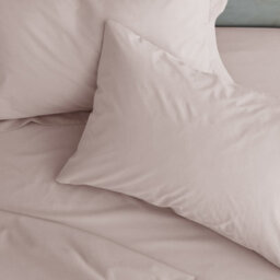 Catherine Lansfield Pillowcases Easy Iron Percale Standard 50X75Cm Pack Of 2 Pillow Cases With Envelope Closure Blush Pink