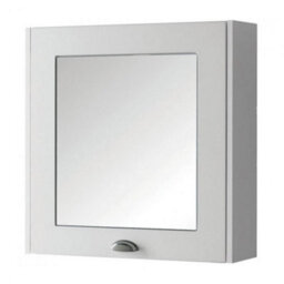 Clifton Bathroom Mirror Cabinet 600mm Wide - White - (Aberdeen) - thumbnail 1