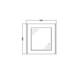 Clifton Bathroom Mirror Cabinet 600mm Wide - White - (Aberdeen) - thumbnail 2