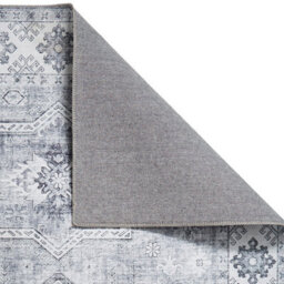 Silver Traditional Rug Persian Geometric Bordered Rug For Living Room Bedroom And Dining Room-120Cm X 170Cm - thumbnail 2