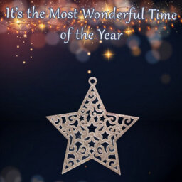 Christmas Tree Decoration Hanging Glitter Stars 6 Champagne - thumbnail 3