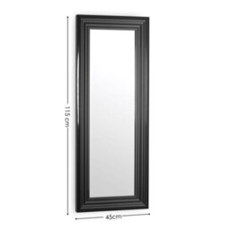 Julian Bowen Tokyo Gloss Black Dress Mirror, Plastic Frame, Rectangular, Full Length, Freestanding, 115 X 45 X 3.5Cm - thumbnail 7