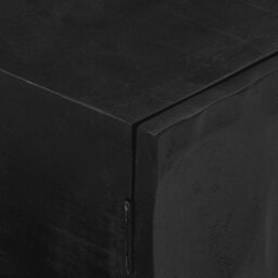 Berkfield Tv Cabinet Black 110X30X40 Cm Solid Wood Mango And Iron - thumbnail 6