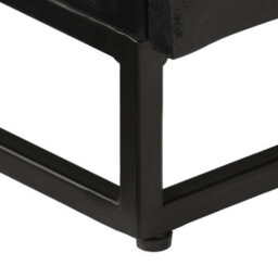 Berkfield Tv Cabinet Black 110X30X40 Cm Solid Wood Mango And Iron - thumbnail 8