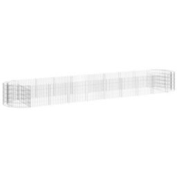 Berkfield Gabion Raised Bed Galvanised Iron 500X100X50 Cm - thumbnail 2