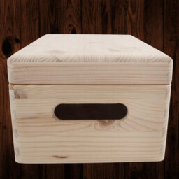 Woodeedoo Medium Pinewood Storage Box With Handles And Solid Wood Lid For Home Office Craft Trinkets Organisation 29.5X19.5X13Cm - thumbnail 6