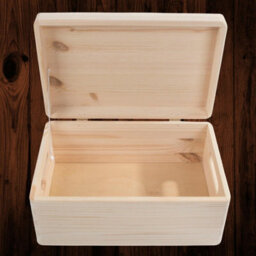 Woodeedoo Medium Pinewood Storage Box With Handles And Solid Wood Lid For Home Office Craft Trinkets Organisation 29.5X19.5X13Cm - thumbnail 7