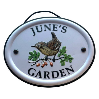 Mulberry Studios Decorative Bird Garden Sign - June's Garden
