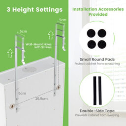 Gainoom Wall Mounted Led Mirror White Jewelry Organizer 6 Drawers - thumbnail 9