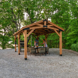 Backyard Discovery Norwood Cedar Wood Outdoor Patio Gazebo/carport With Powerport 6M X 3.7M (20Ft X 12Ft) - thumbnail 5