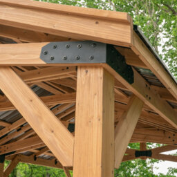 Backyard Discovery Norwood Cedar Wood Outdoor Patio Gazebo/carport With Powerport 6M X 3.7M (20Ft X 12Ft) - thumbnail 4