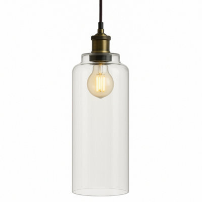 CGC Lighting Cgc Margot Clear Glass Cylinder Lampshade - image 1
