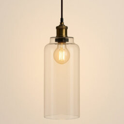 CGC Lighting Cgc Margot Clear Glass Cylinder Lampshade - thumbnail 3