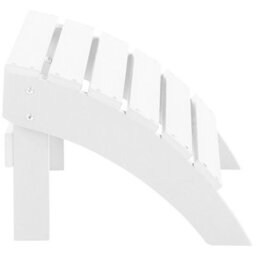 Beliani Outdoor Footstool White Faux Wood Slatted Weather-Resistant Footrest W50 X D43 X H34Cm - thumbnail 5