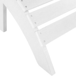 Beliani Outdoor Footstool White Faux Wood Slatted Weather-Resistant Footrest W50 X D43 X H34Cm - thumbnail 6