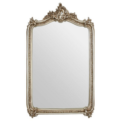 Orsina Exquisite Ornate Champagne Wall Mirror,lounge Mirror With Intricate Floral Motifs,decorative Framed Mirror - image 1