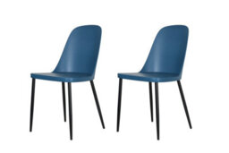Core Products Aspen Grey Oak Effect 120Cm Rectangular Dining Table With 4 Blue Plastic Duo Design Chairs - thumbnail 5